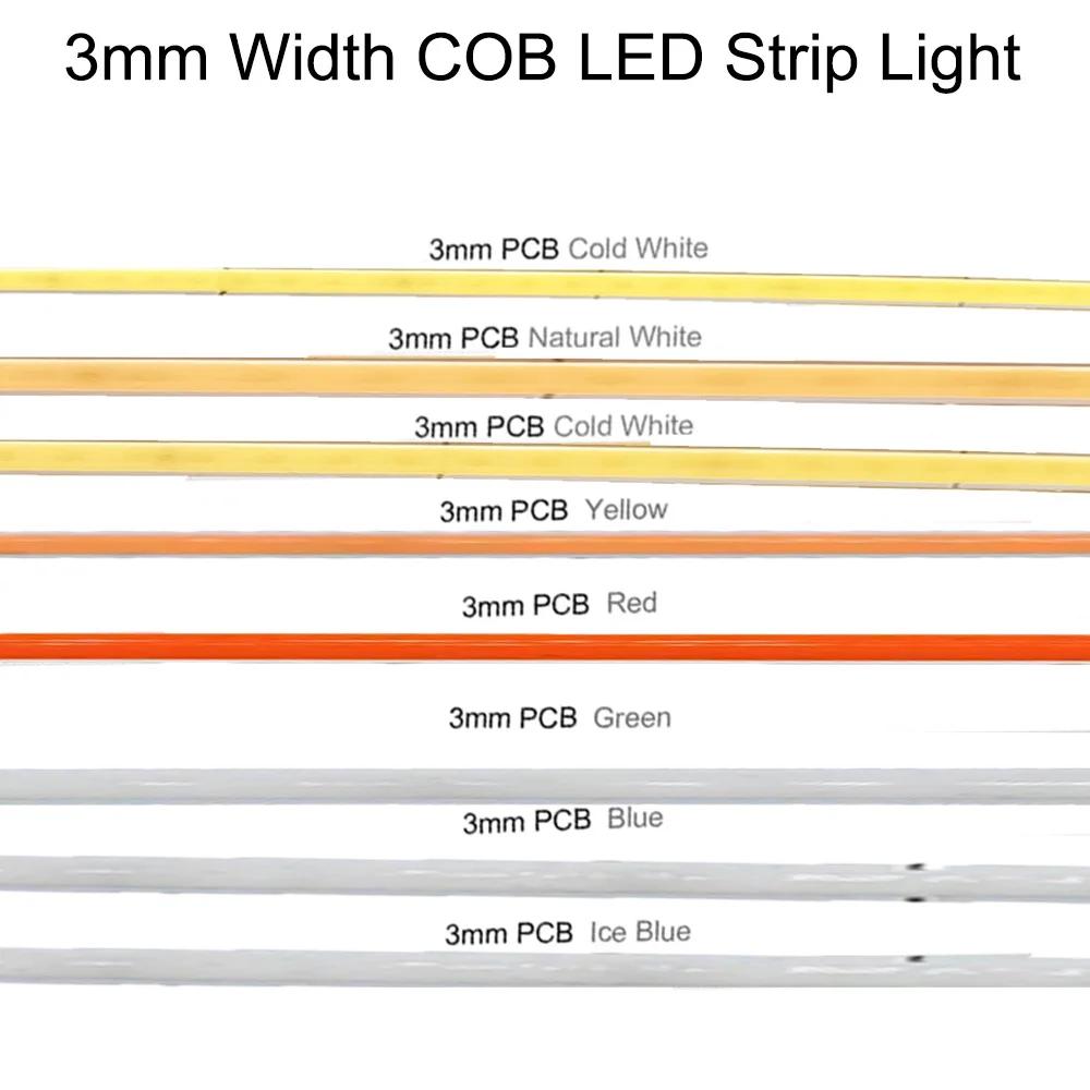 ʹ COB LED Ʈ ,  , ڵ DIY, , ׸, , ȭƮ е LED , DC12V 392LEDs/m, 3mm PCB